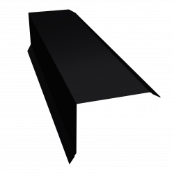 Планка торцевая 80х100 0,5 Satin с пленкой RAL 9005 (2м) Планка торцевая 80х100 0,5 Satin с пленкой RAL 9005 (2м)